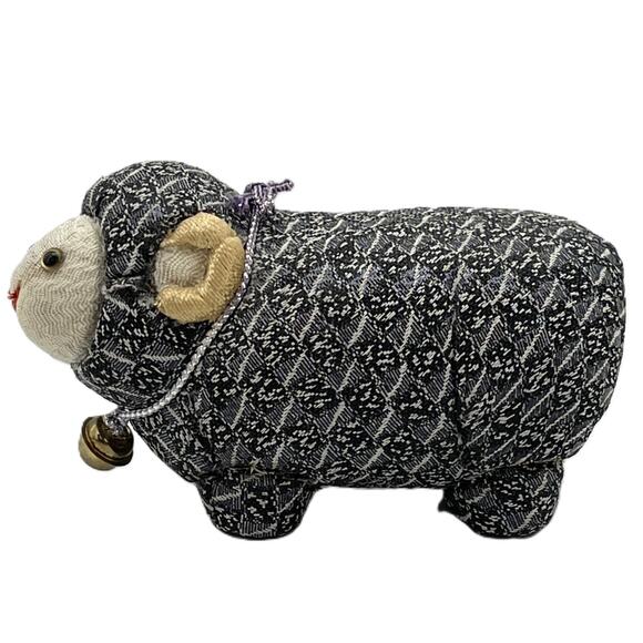 Lot of 2 Japanese Kimekomi Sheep Goat Ram Chinese Zodiac Figurine Doll 4.5" - Picture 7 of 13